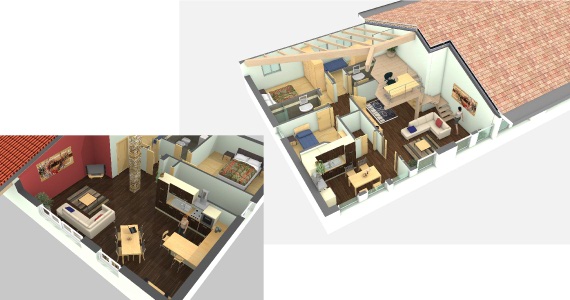 Planimetrie e spaccati tridimensionali (3D) - Trento, Trentino
